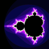 Animación fractal mostrando autosimilitud a distintas escalas
